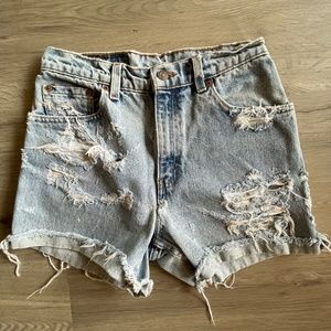 Vintage Levi Cutoffs Distressed High Waisted 550